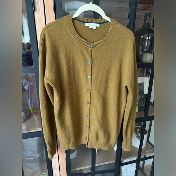 Boden Cashmere Eva Cardigan crewneck button down sweater khaki camel caramel - Picture 1 of 9